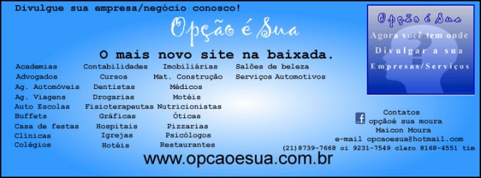 .:Opção é Sua site de divulgação na baixada:.